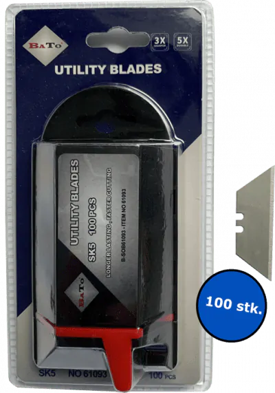 Knivblad lige model 92 100 stk. pk. Bato