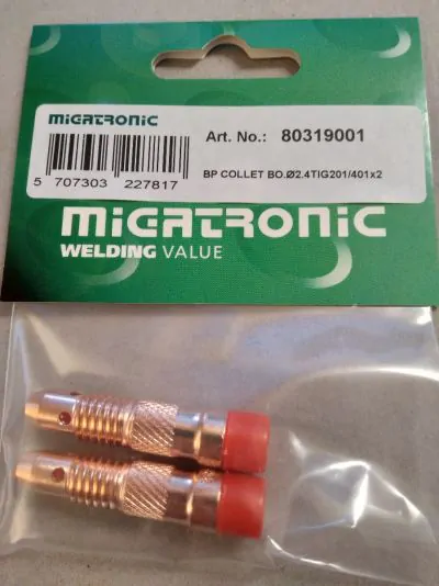 Elektrode holder til ø2.4TIG201/401 2 Stk. Migatronic