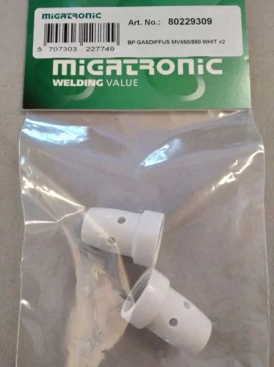 Gasfordeler for MV450/550 hvid 2 Stk. Migatronic