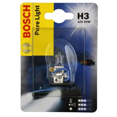 Bilhalogenlampe H3 12V 55W. Bosch