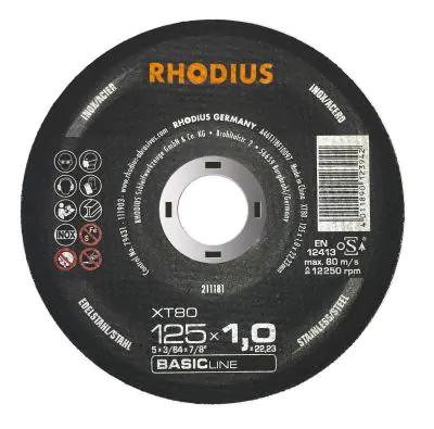 Skæreskive Ø125X1,0 XT80 Rhodius - Tysk kvalitets skive