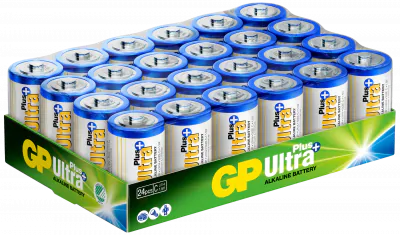 Batteri Ultra+ Alkaline C 14A/LR14 1,5V 24 stk GPBM