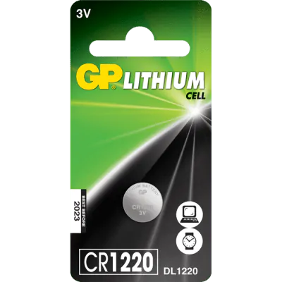 Batteri Knappecelle Lithium 12,5x2,0mm 3v GPBatteries