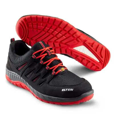 ELTEN MADDOX BLACK/RED LOW Str. 38 eller 46 Elten