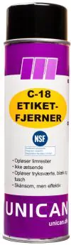 Etiketfjerner C-18 NSF K3 500ml UNICAN
