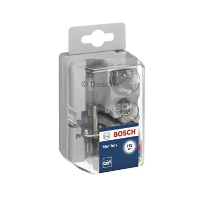 Autohalogenpære H1 Miniboxsæt. Bosch. 12V.